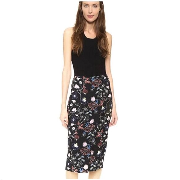 A.L.C. Belted Wrap Wildflower Daniel’s Midi Skirt - Picture 2 of 7